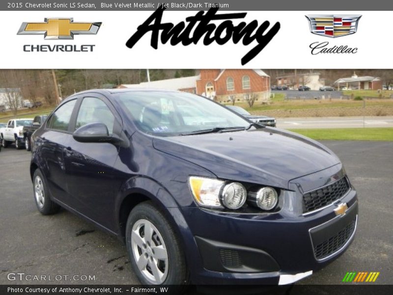 Blue Velvet Metallic / Jet Black/Dark Titanium 2015 Chevrolet Sonic LS Sedan