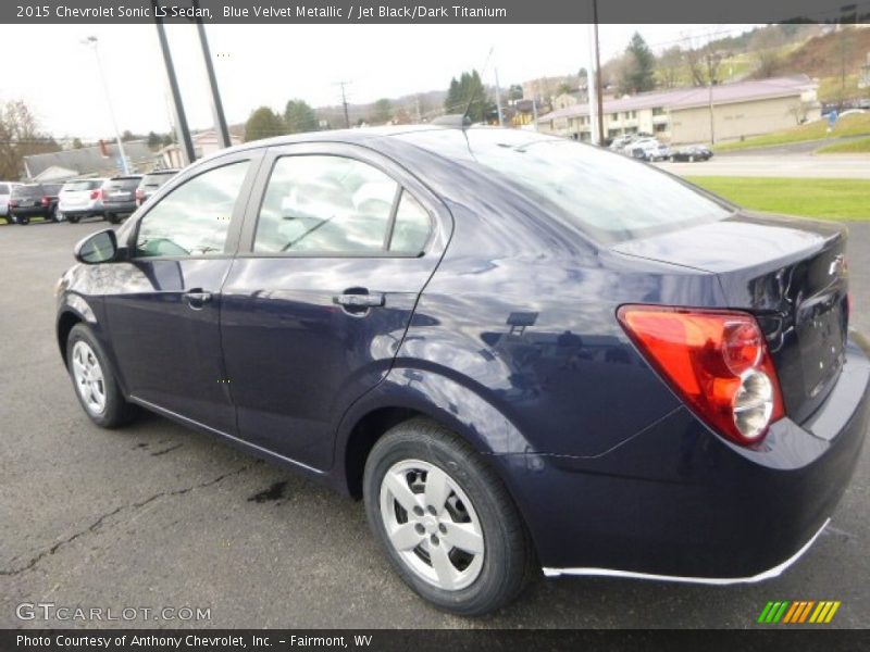 Blue Velvet Metallic / Jet Black/Dark Titanium 2015 Chevrolet Sonic LS Sedan