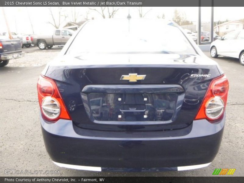 Blue Velvet Metallic / Jet Black/Dark Titanium 2015 Chevrolet Sonic LS Sedan