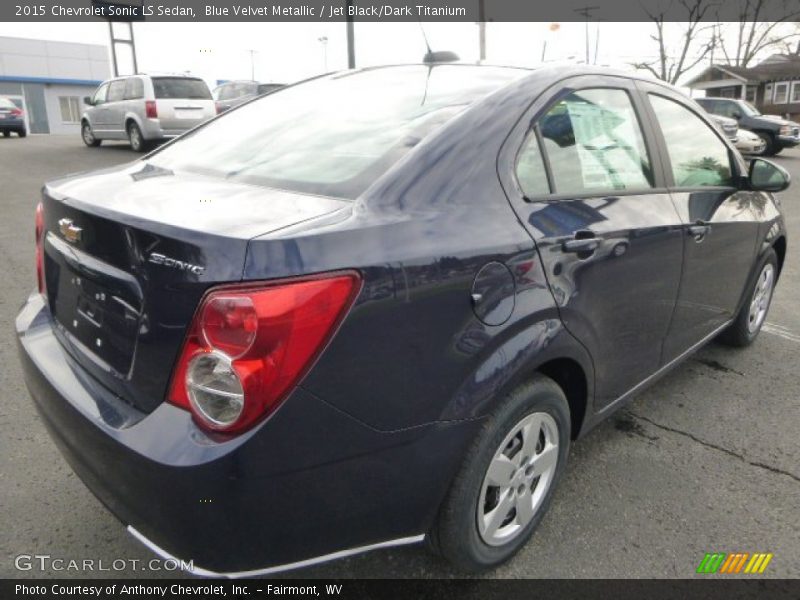 Blue Velvet Metallic / Jet Black/Dark Titanium 2015 Chevrolet Sonic LS Sedan