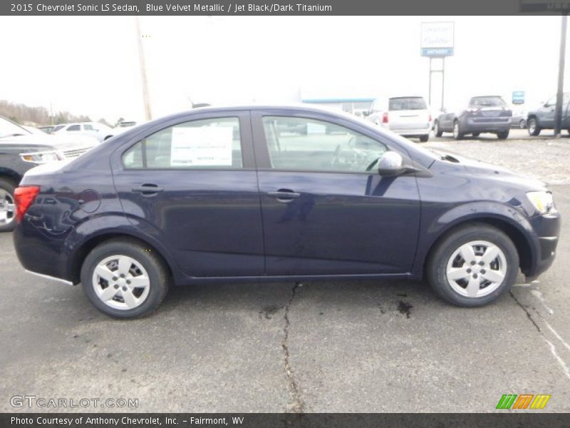Blue Velvet Metallic / Jet Black/Dark Titanium 2015 Chevrolet Sonic LS Sedan
