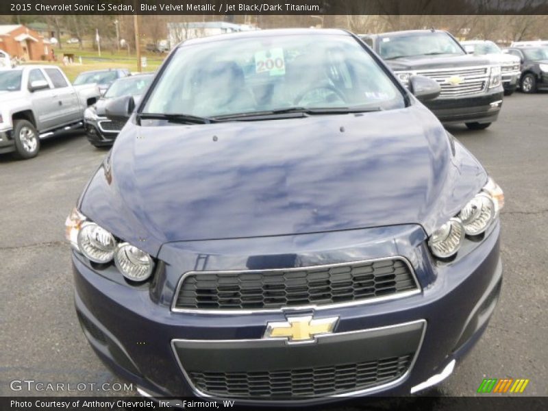 Blue Velvet Metallic / Jet Black/Dark Titanium 2015 Chevrolet Sonic LS Sedan