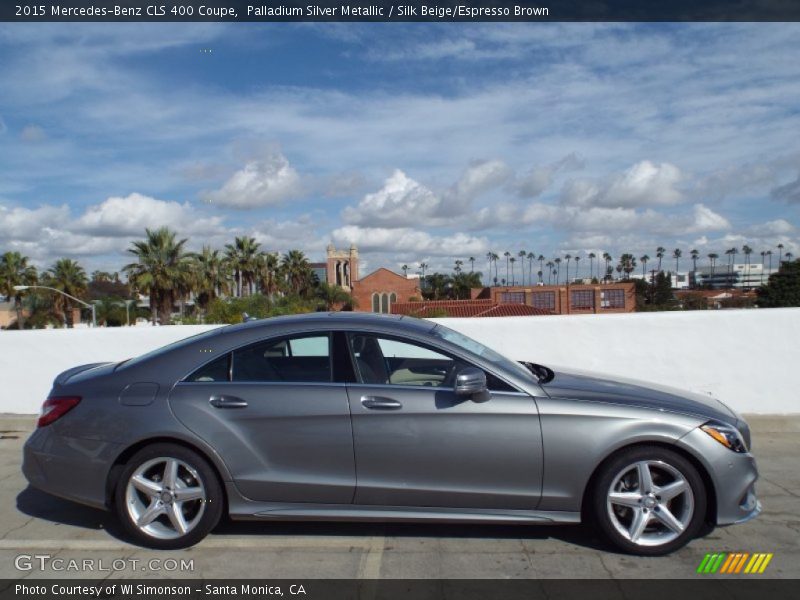 Palladium Silver Metallic / Silk Beige/Espresso Brown 2015 Mercedes-Benz CLS 400 Coupe