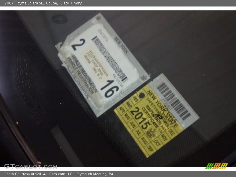 Black / Ivory 2007 Toyota Solara SLE Coupe