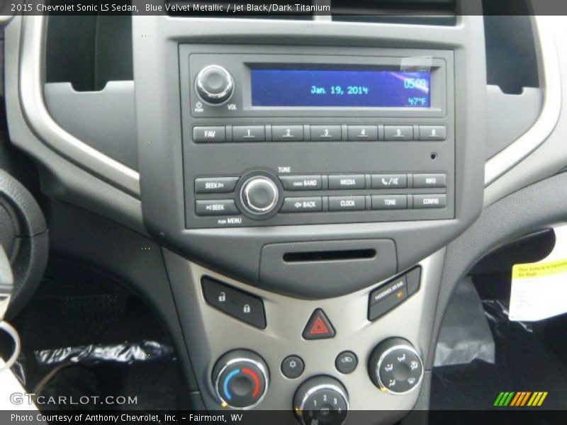 Blue Velvet Metallic / Jet Black/Dark Titanium 2015 Chevrolet Sonic LS Sedan