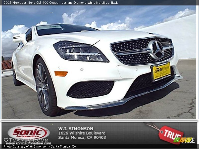 designo Diamond White Metallic / Black 2015 Mercedes-Benz CLS 400 Coupe