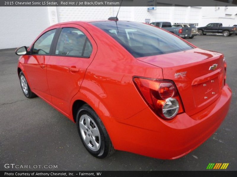 Red Hot / Jet Black/Dark Titanium 2015 Chevrolet Sonic LS Sedan