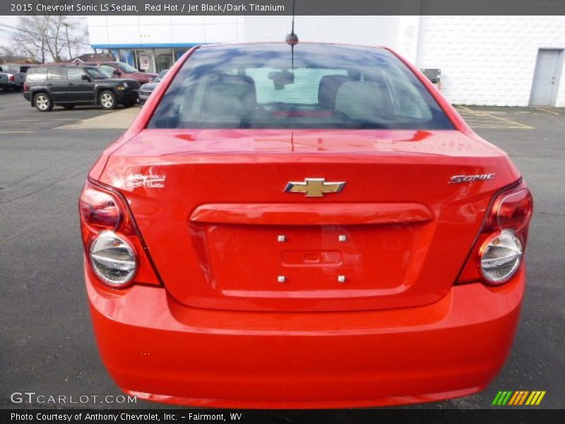 Red Hot / Jet Black/Dark Titanium 2015 Chevrolet Sonic LS Sedan