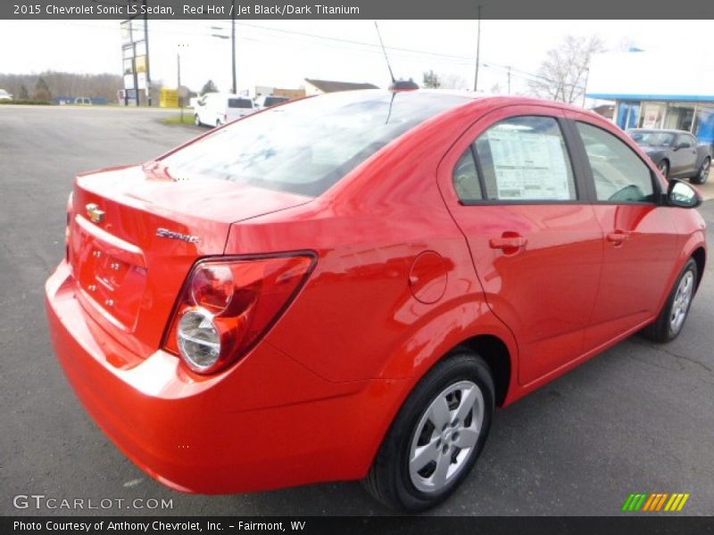 Red Hot / Jet Black/Dark Titanium 2015 Chevrolet Sonic LS Sedan