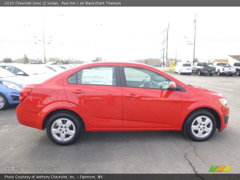 Red Hot / Jet Black/Dark Titanium 2015 Chevrolet Sonic LS Sedan