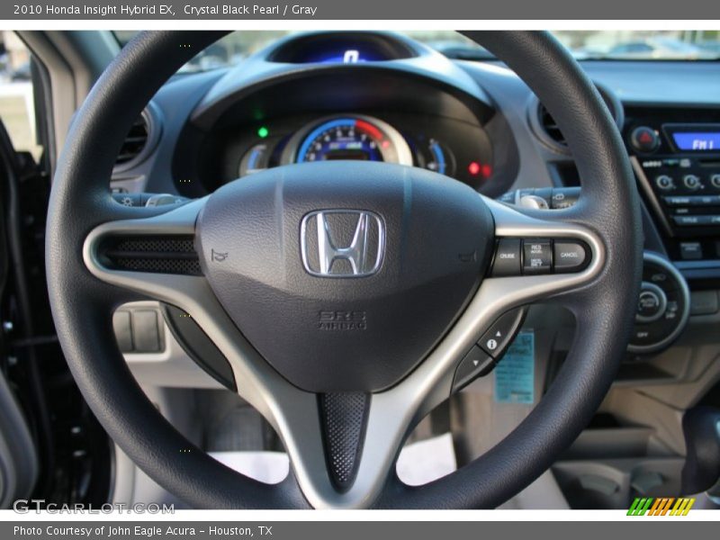 Crystal Black Pearl / Gray 2010 Honda Insight Hybrid EX