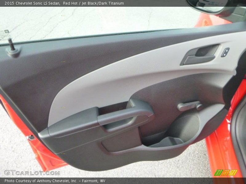 Red Hot / Jet Black/Dark Titanium 2015 Chevrolet Sonic LS Sedan