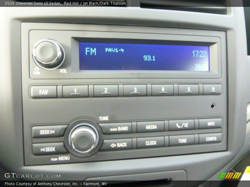 Red Hot / Jet Black/Dark Titanium 2015 Chevrolet Sonic LS Sedan