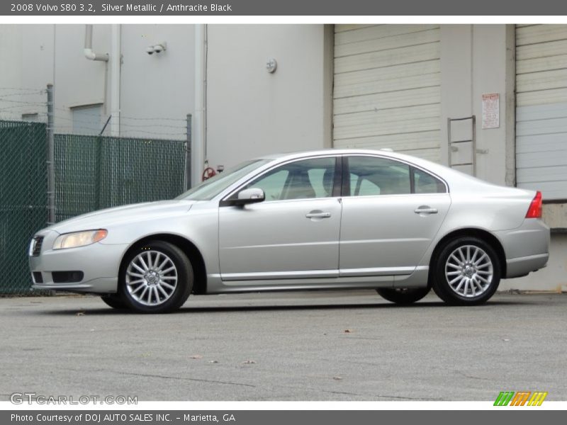 Silver Metallic / Anthracite Black 2008 Volvo S80 3.2