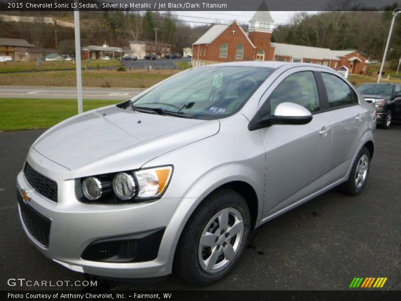 Silver Ice Metallic / Jet Black/Dark Titanium 2015 Chevrolet Sonic LS Sedan