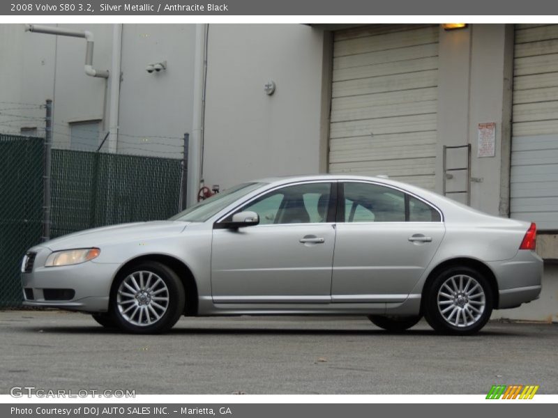 Silver Metallic / Anthracite Black 2008 Volvo S80 3.2