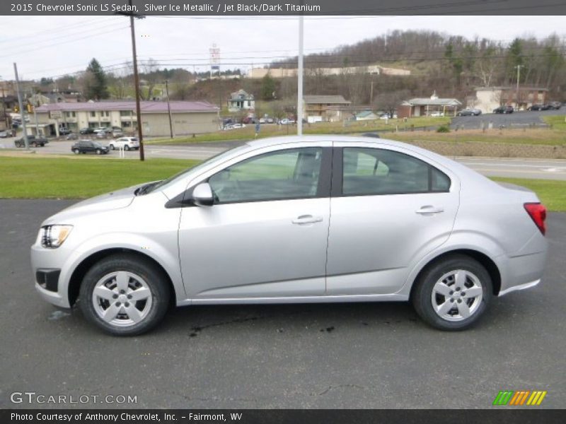 Silver Ice Metallic / Jet Black/Dark Titanium 2015 Chevrolet Sonic LS Sedan