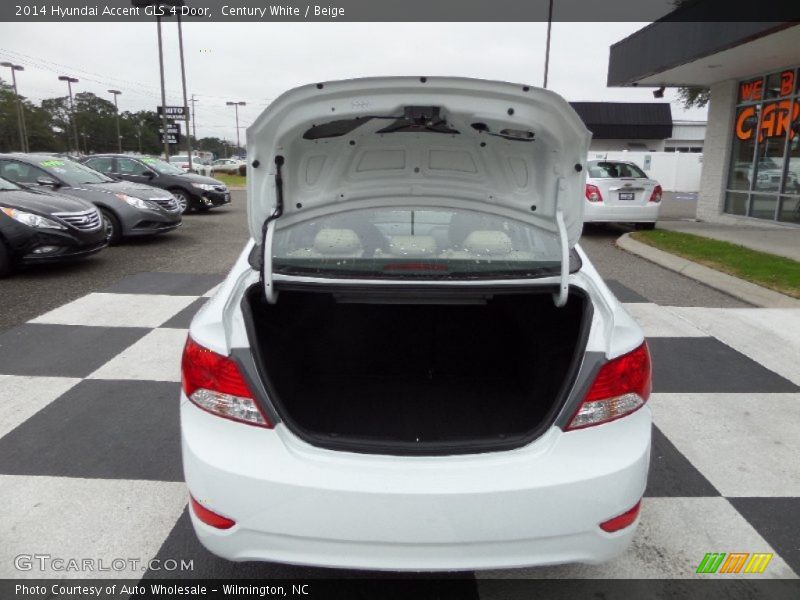 Century White / Beige 2014 Hyundai Accent GLS 4 Door