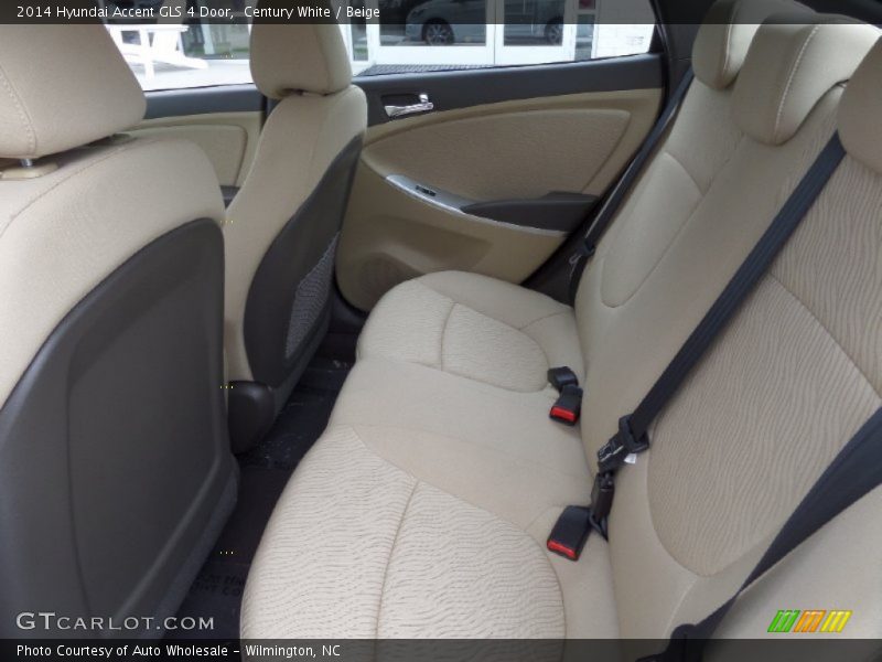 Century White / Beige 2014 Hyundai Accent GLS 4 Door