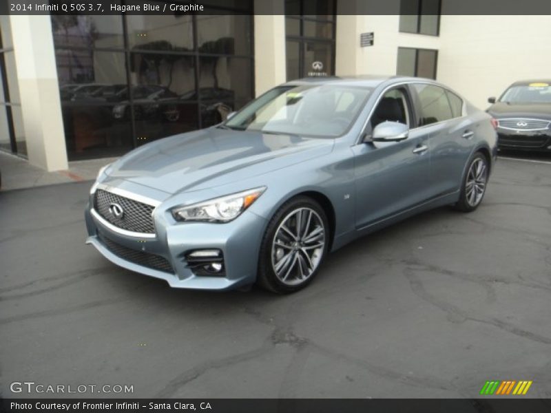 Front 3/4 View of 2014 Q 50S 3.7