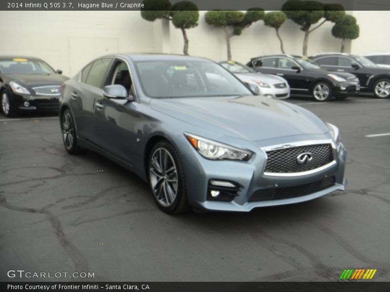 Hagane Blue / Graphite 2014 Infiniti Q 50S 3.7
