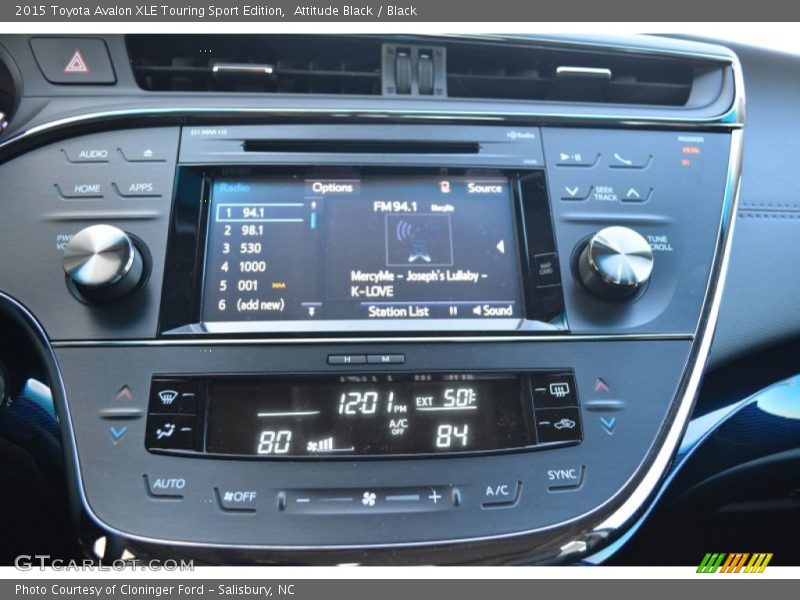 Controls of 2015 Avalon XLE Touring Sport Edition