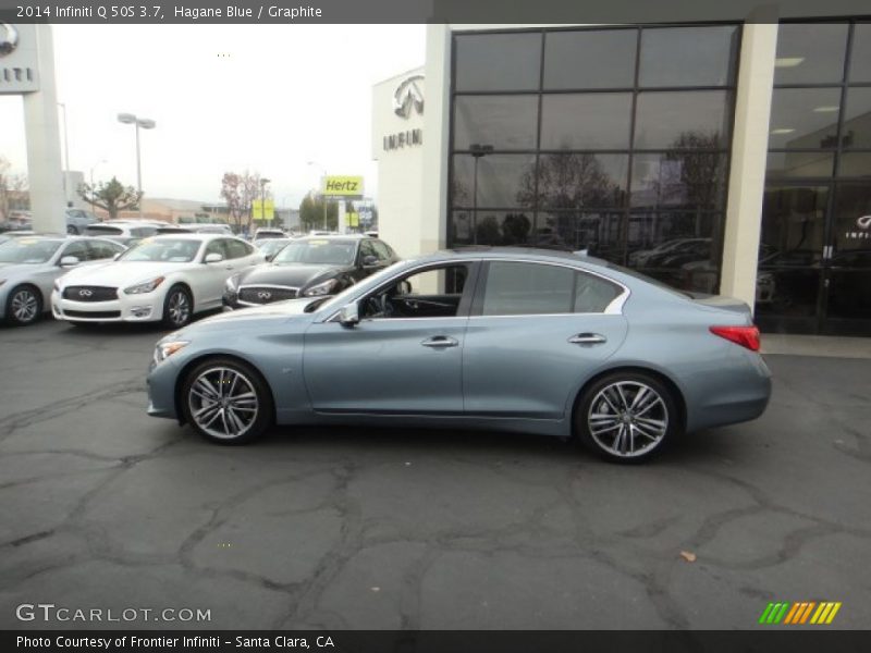 Hagane Blue / Graphite 2014 Infiniti Q 50S 3.7