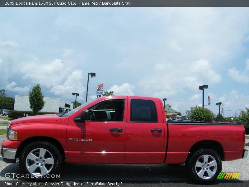 Flame Red / Dark Slate Gray 2005 Dodge Ram 1500 SLT Quad Cab