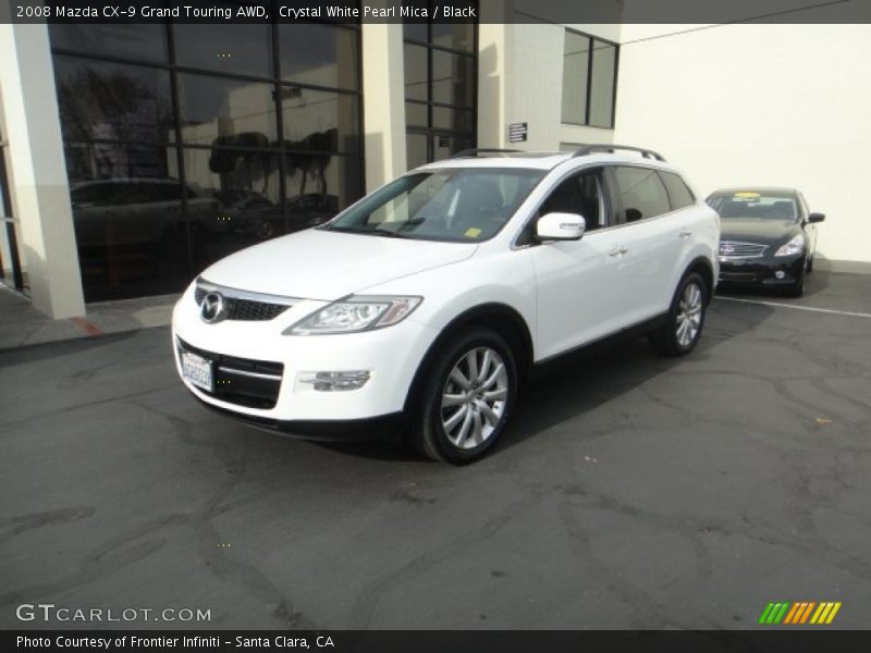 Crystal White Pearl Mica / Black 2008 Mazda CX-9 Grand Touring AWD