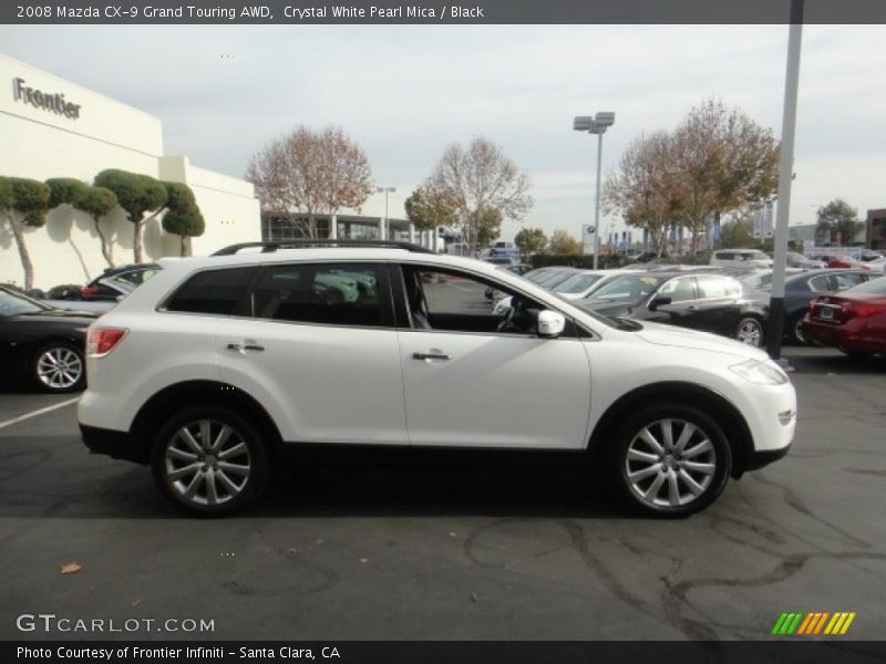 Crystal White Pearl Mica / Black 2008 Mazda CX-9 Grand Touring AWD