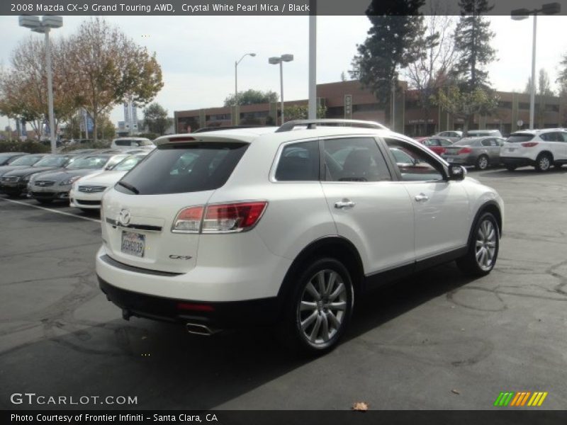 Crystal White Pearl Mica / Black 2008 Mazda CX-9 Grand Touring AWD
