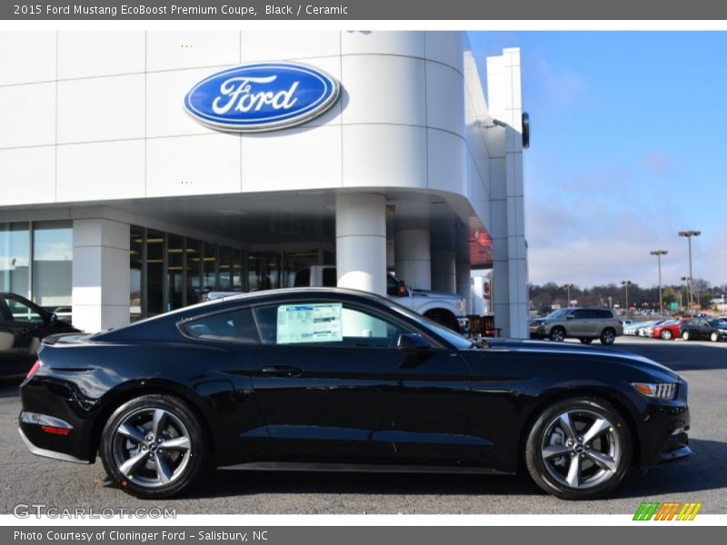 Black / Ceramic 2015 Ford Mustang EcoBoost Premium Coupe