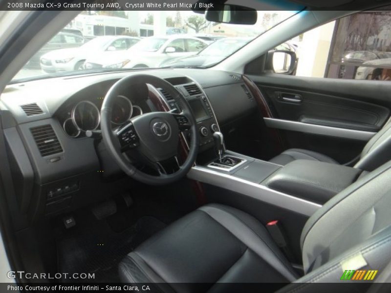 Crystal White Pearl Mica / Black 2008 Mazda CX-9 Grand Touring AWD