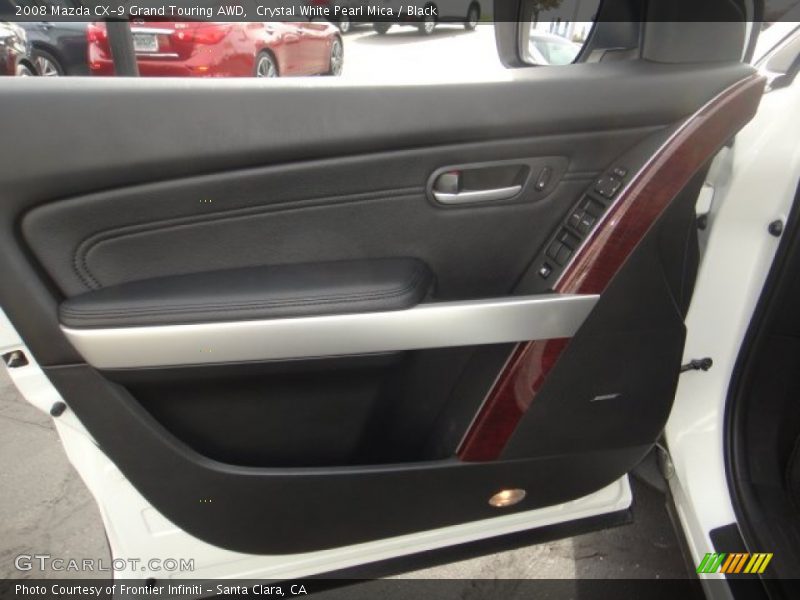 Crystal White Pearl Mica / Black 2008 Mazda CX-9 Grand Touring AWD