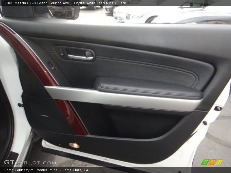 Crystal White Pearl Mica / Black 2008 Mazda CX-9 Grand Touring AWD