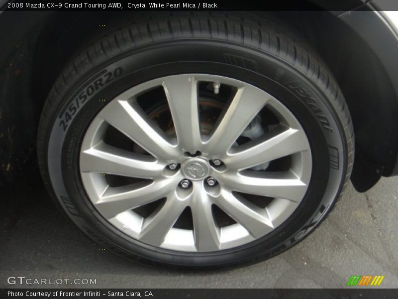 Crystal White Pearl Mica / Black 2008 Mazda CX-9 Grand Touring AWD