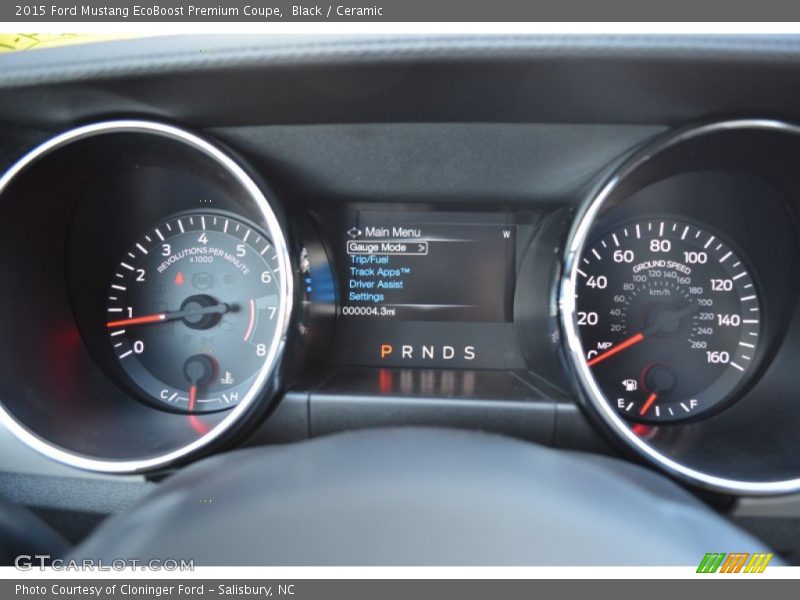 Black / Ceramic 2015 Ford Mustang EcoBoost Premium Coupe