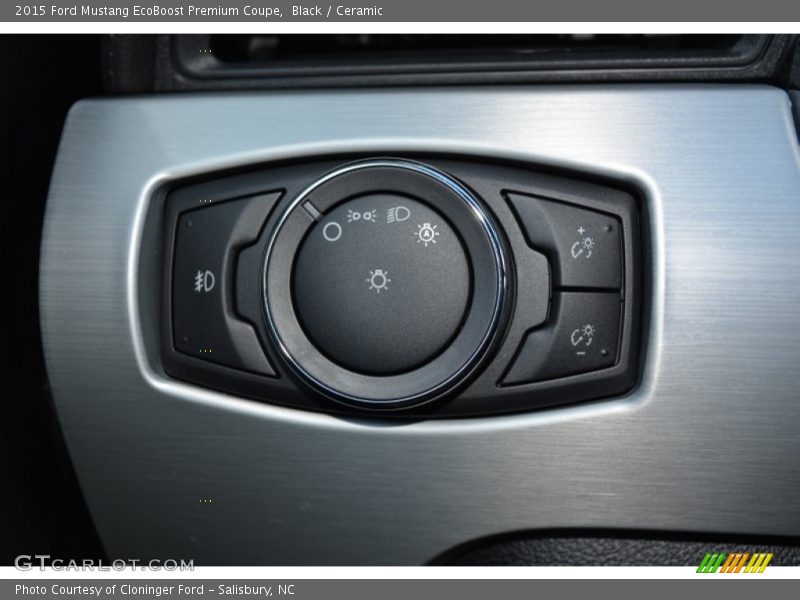 Black / Ceramic 2015 Ford Mustang EcoBoost Premium Coupe