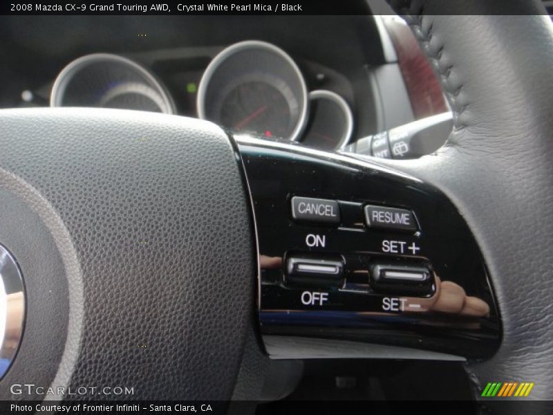 Crystal White Pearl Mica / Black 2008 Mazda CX-9 Grand Touring AWD