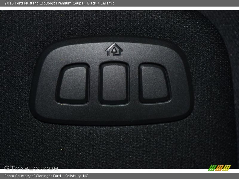 Black / Ceramic 2015 Ford Mustang EcoBoost Premium Coupe