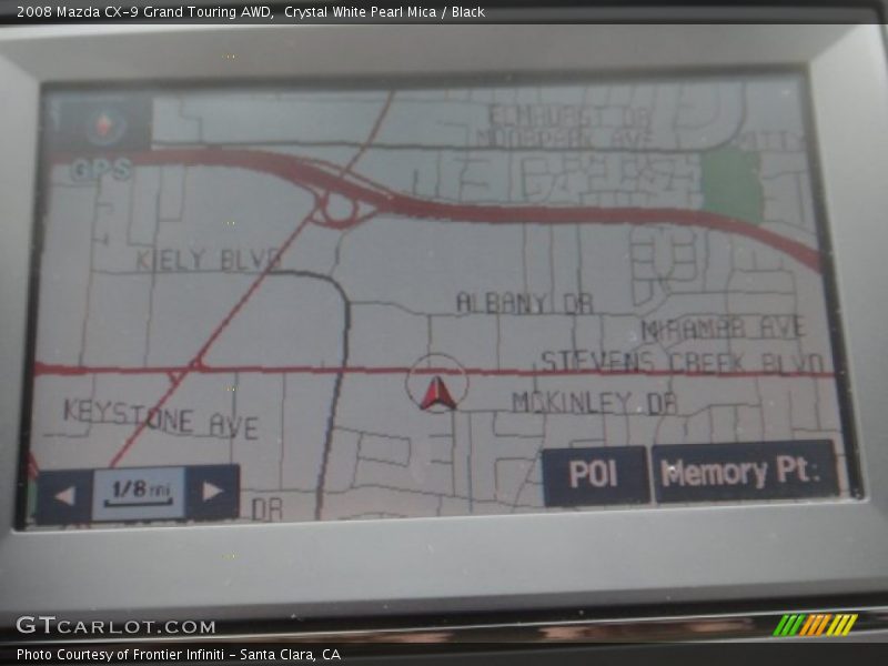 Crystal White Pearl Mica / Black 2008 Mazda CX-9 Grand Touring AWD