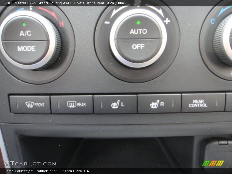 Crystal White Pearl Mica / Black 2008 Mazda CX-9 Grand Touring AWD