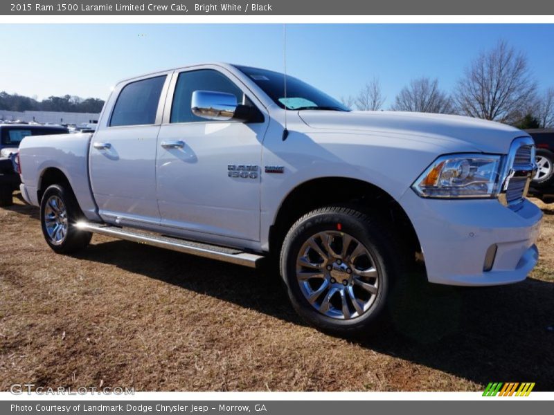Bright White / Black 2015 Ram 1500 Laramie Limited Crew Cab