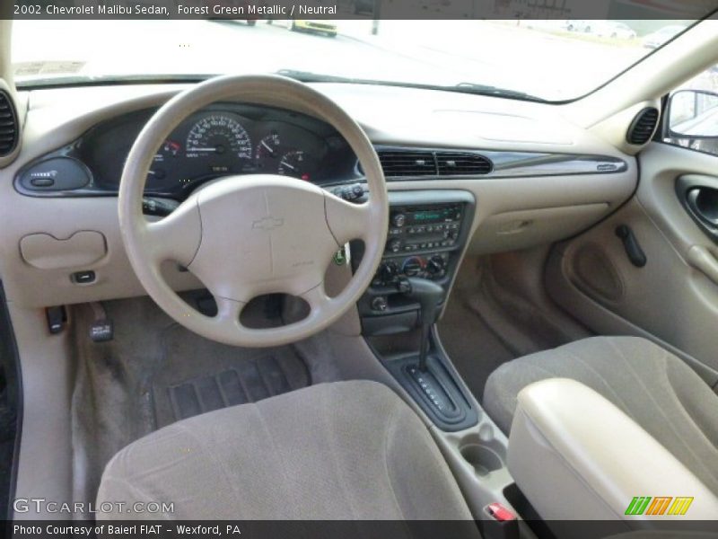 Forest Green Metallic / Neutral 2002 Chevrolet Malibu Sedan