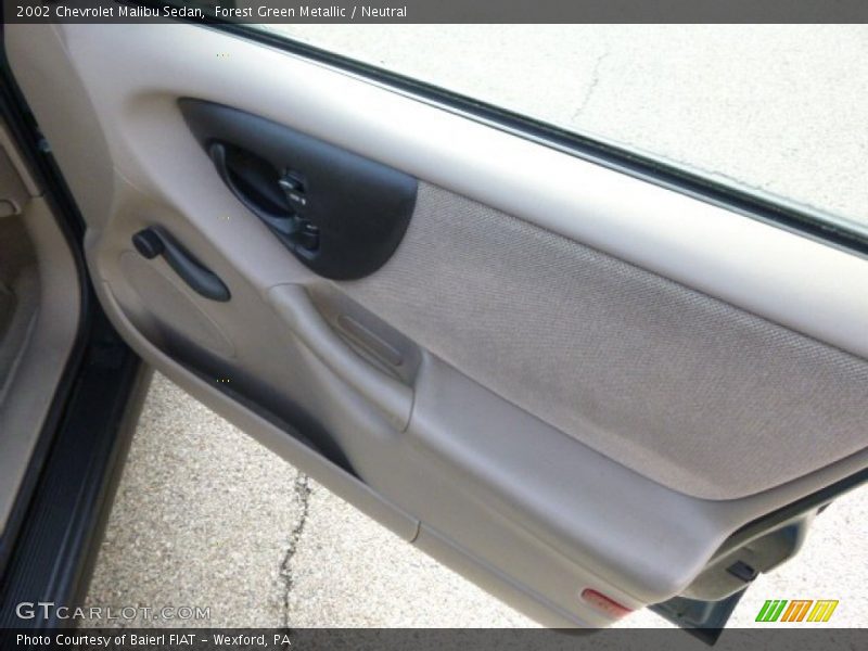 Forest Green Metallic / Neutral 2002 Chevrolet Malibu Sedan