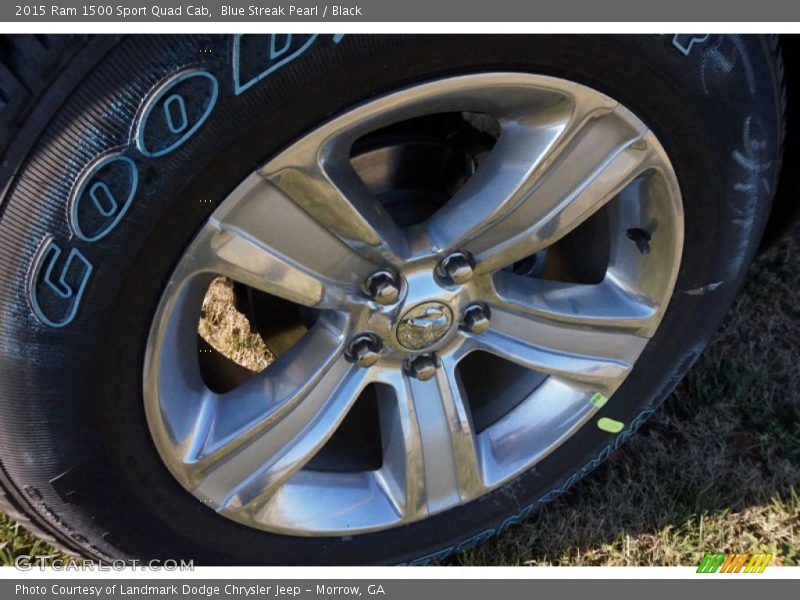 Blue Streak Pearl / Black 2015 Ram 1500 Sport Quad Cab