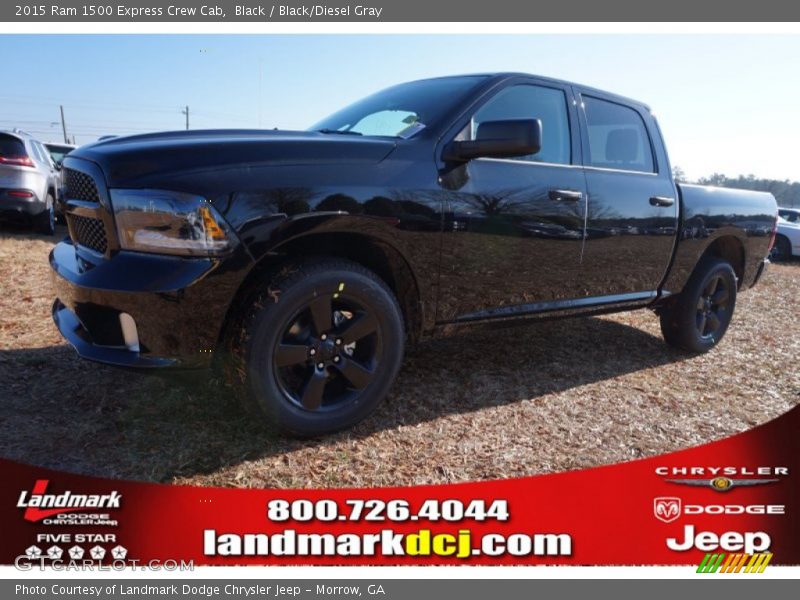 Black / Black/Diesel Gray 2015 Ram 1500 Express Crew Cab