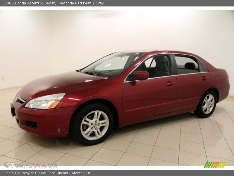 Redondo Red Pearl / Gray 2006 Honda Accord SE Sedan