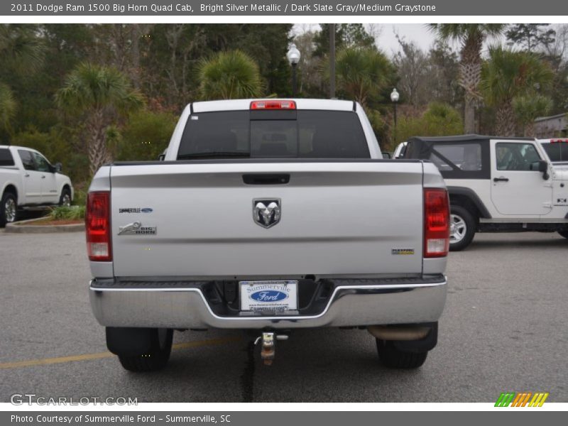 Bright Silver Metallic / Dark Slate Gray/Medium Graystone 2011 Dodge Ram 1500 Big Horn Quad Cab