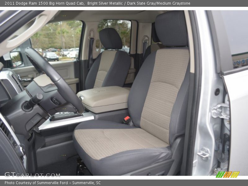 Front Seat of 2011 Ram 1500 Big Horn Quad Cab